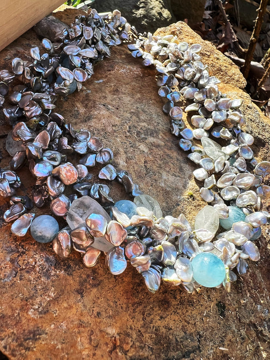 Keshi pearl necklace